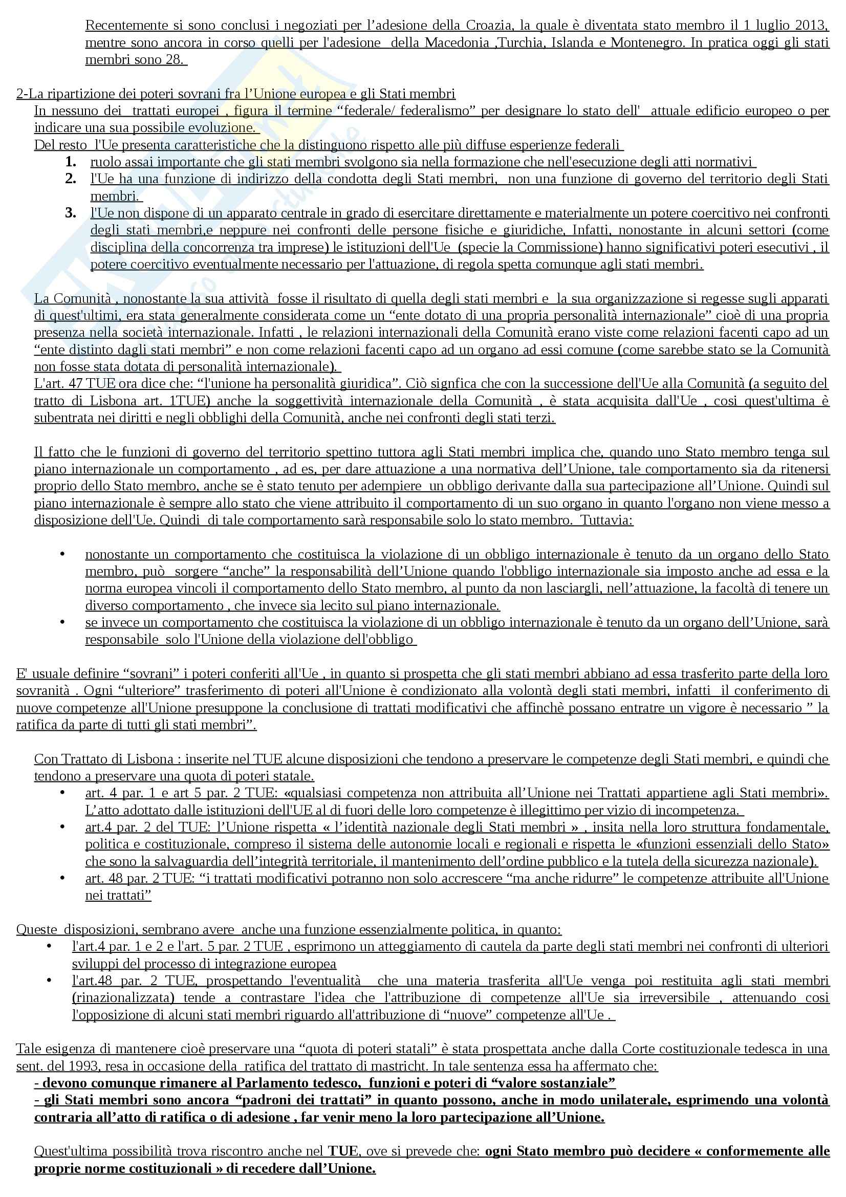 Riassunto esame Diritto dell'Unione Europea, prof. Adinolfi Pag. 2