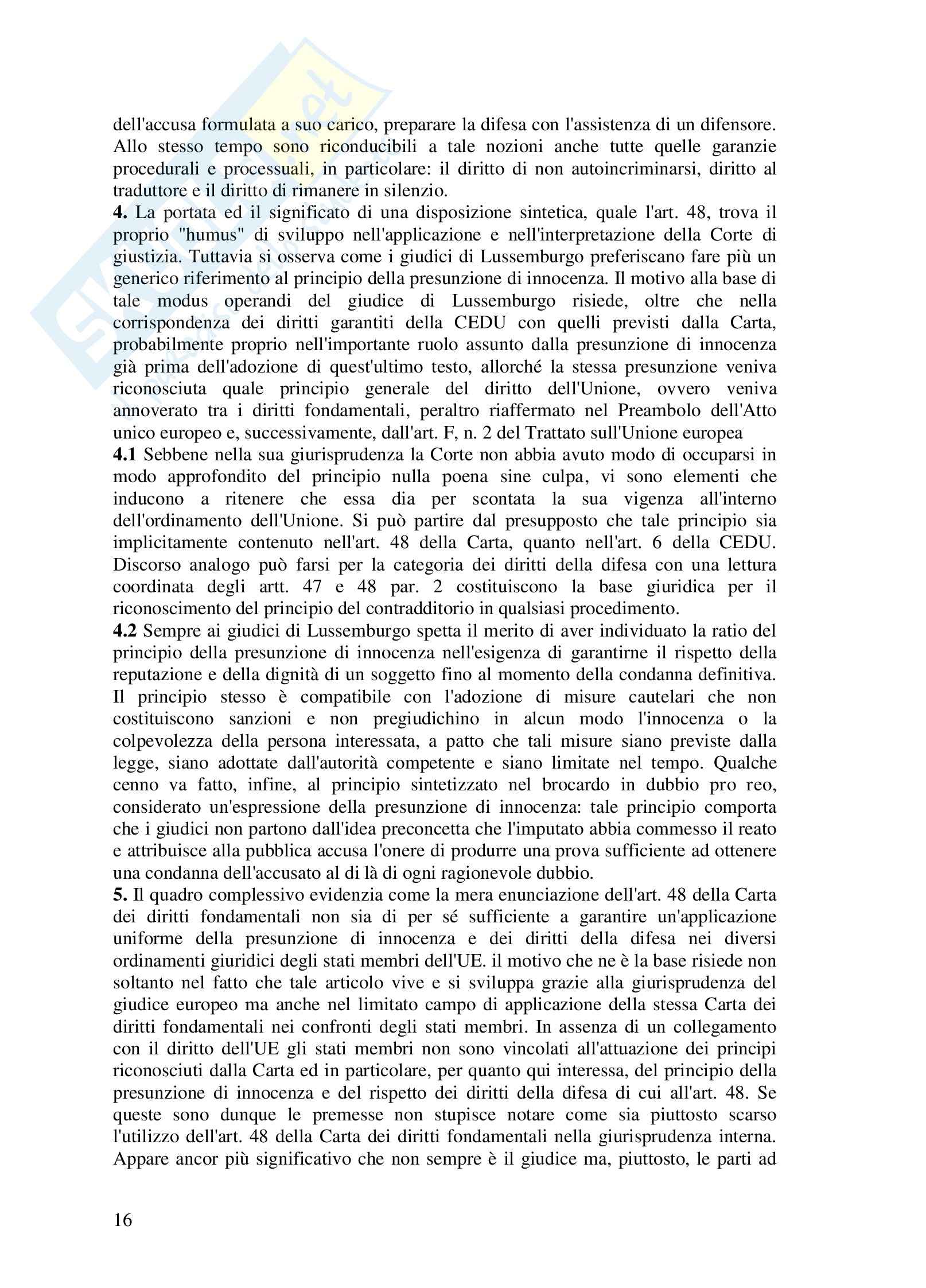 Riassunto esame Diritto dell'UE, prof. Di Stasi, Spazio europeo e diritti di giustizia Pag. 16