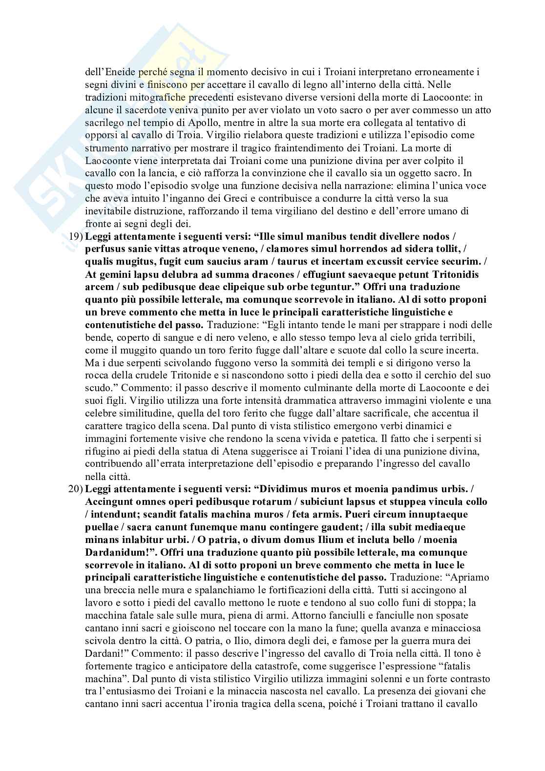 Risposte aperte Letteratura latina 1 Pag. 6