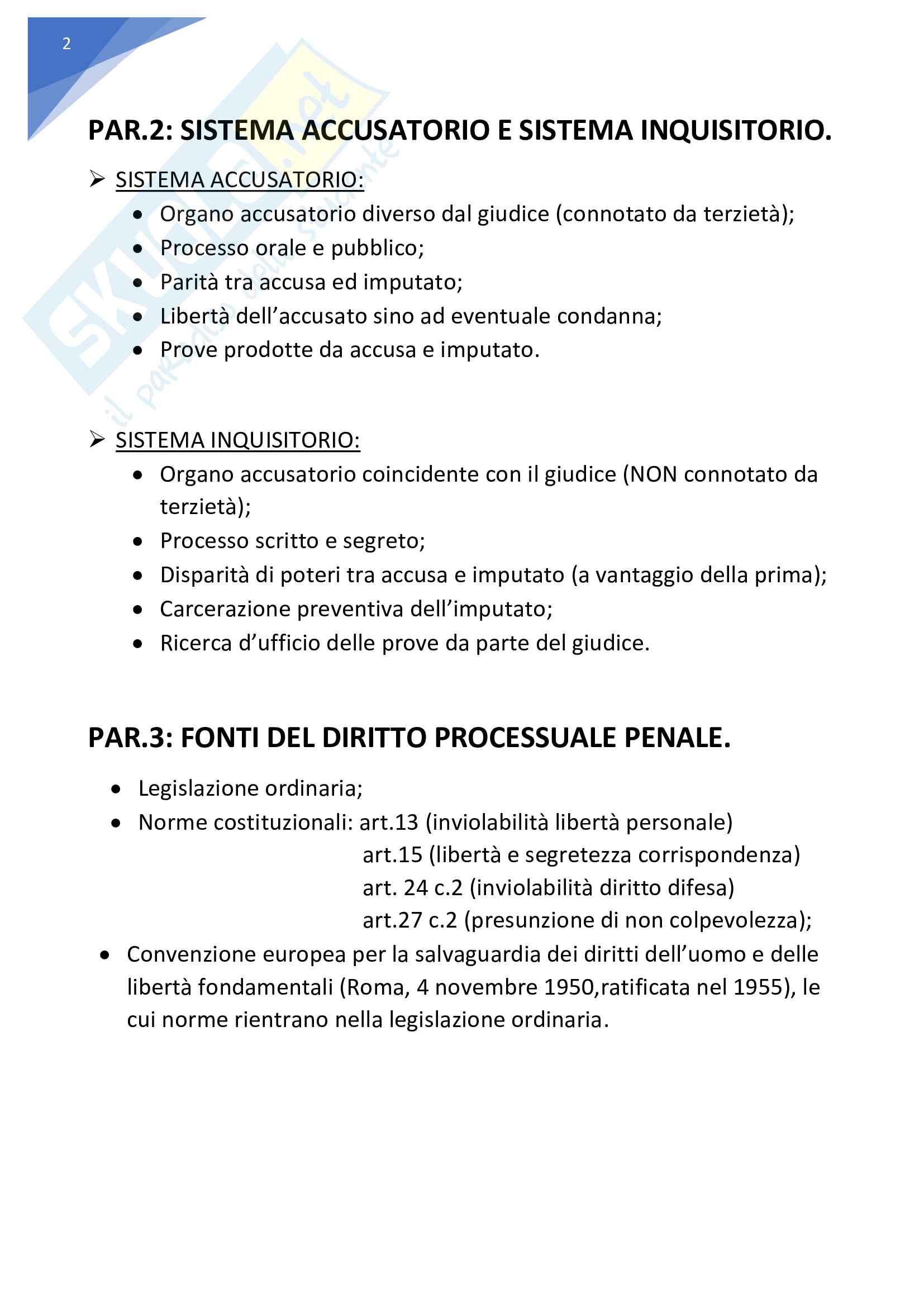 Riassunto esame Procedura penale, Prof. Del Coco, libro consigliato Lineamenti di procedura penale, Lozzi Pag. 2