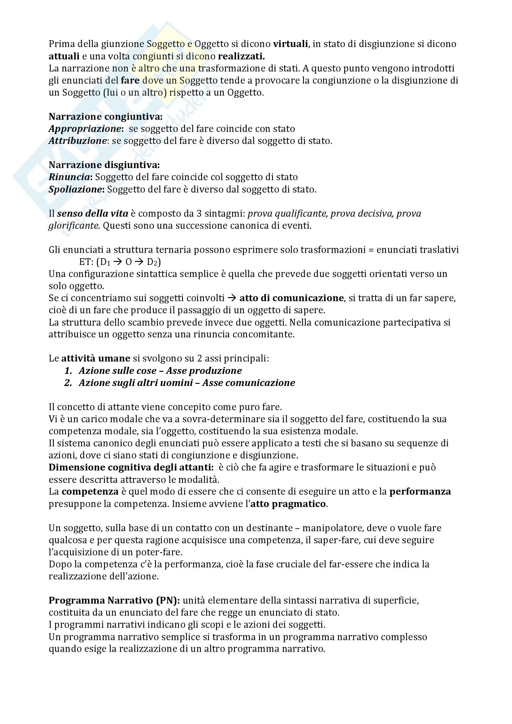Riassunto esame Semiotica del testo, prof. Bartezzaghi, libro consigliato Le basi della semiotica, Traini Pag. 11