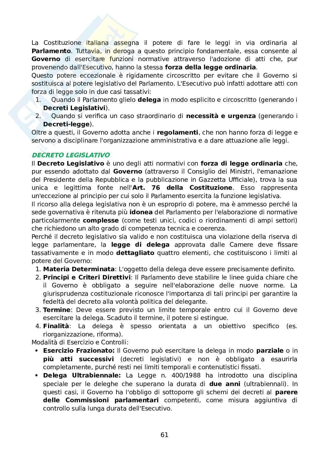 Diritto costituzionale generale Pag. 61