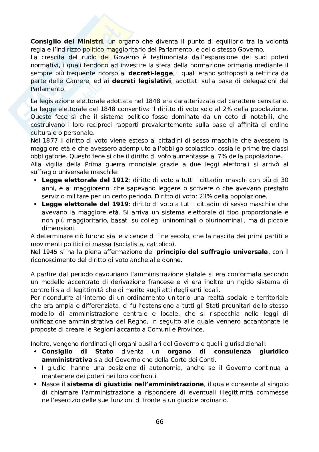 Diritto costituzionale generale Pag. 66