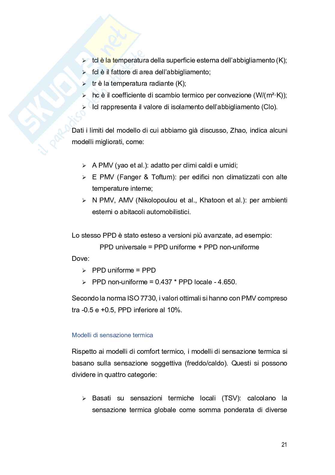 Climatizzazione: modelli di comfort termico ed analisi dello stato dell'arte Pag. 21
