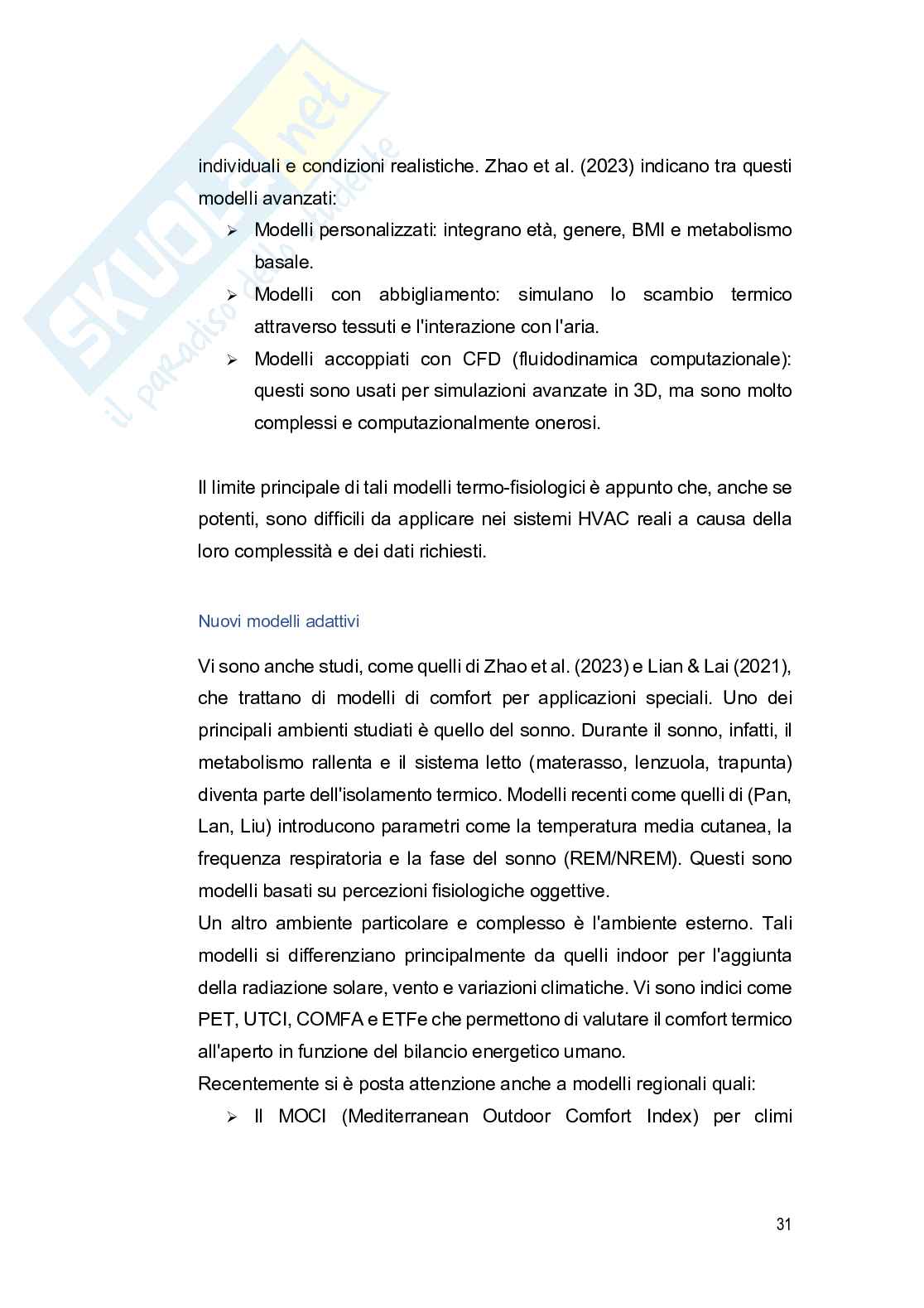 Climatizzazione: modelli di comfort termico ed analisi dello stato dell'arte Pag. 31