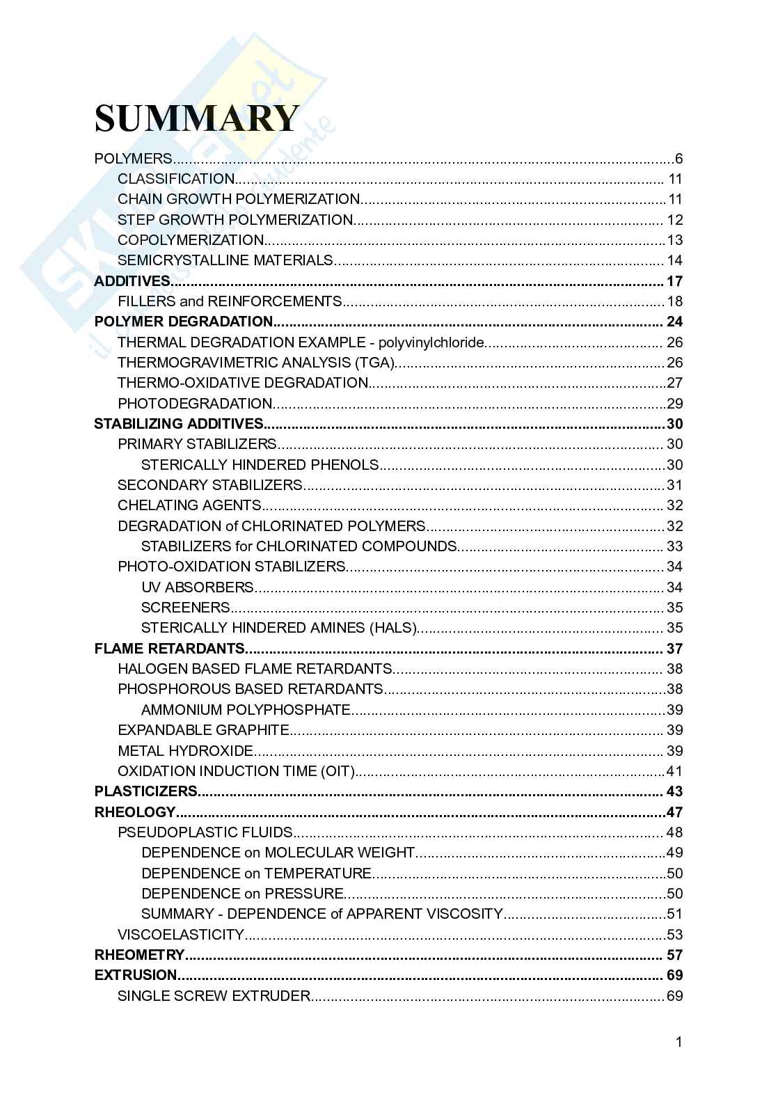 Polymer processing and recycling - Appunti, esercizi svolti e domande Pag. 2