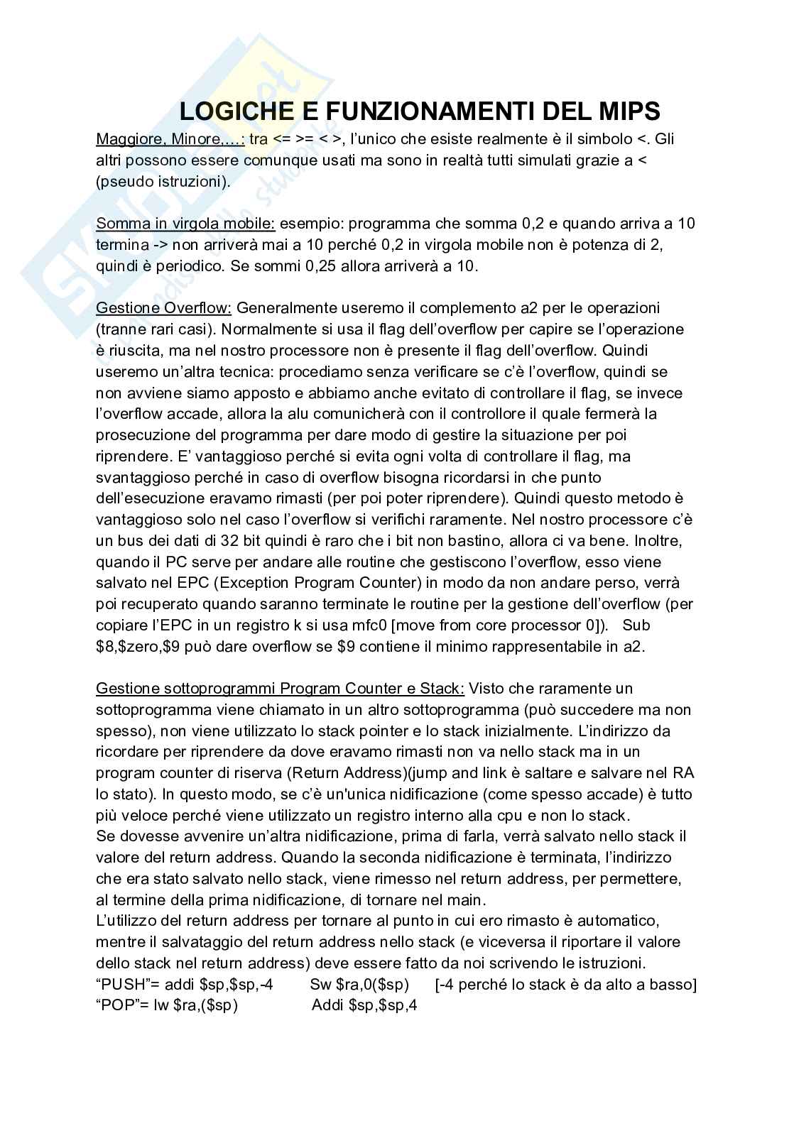 Appunti di Architettura dei calcolatori Pag. 1