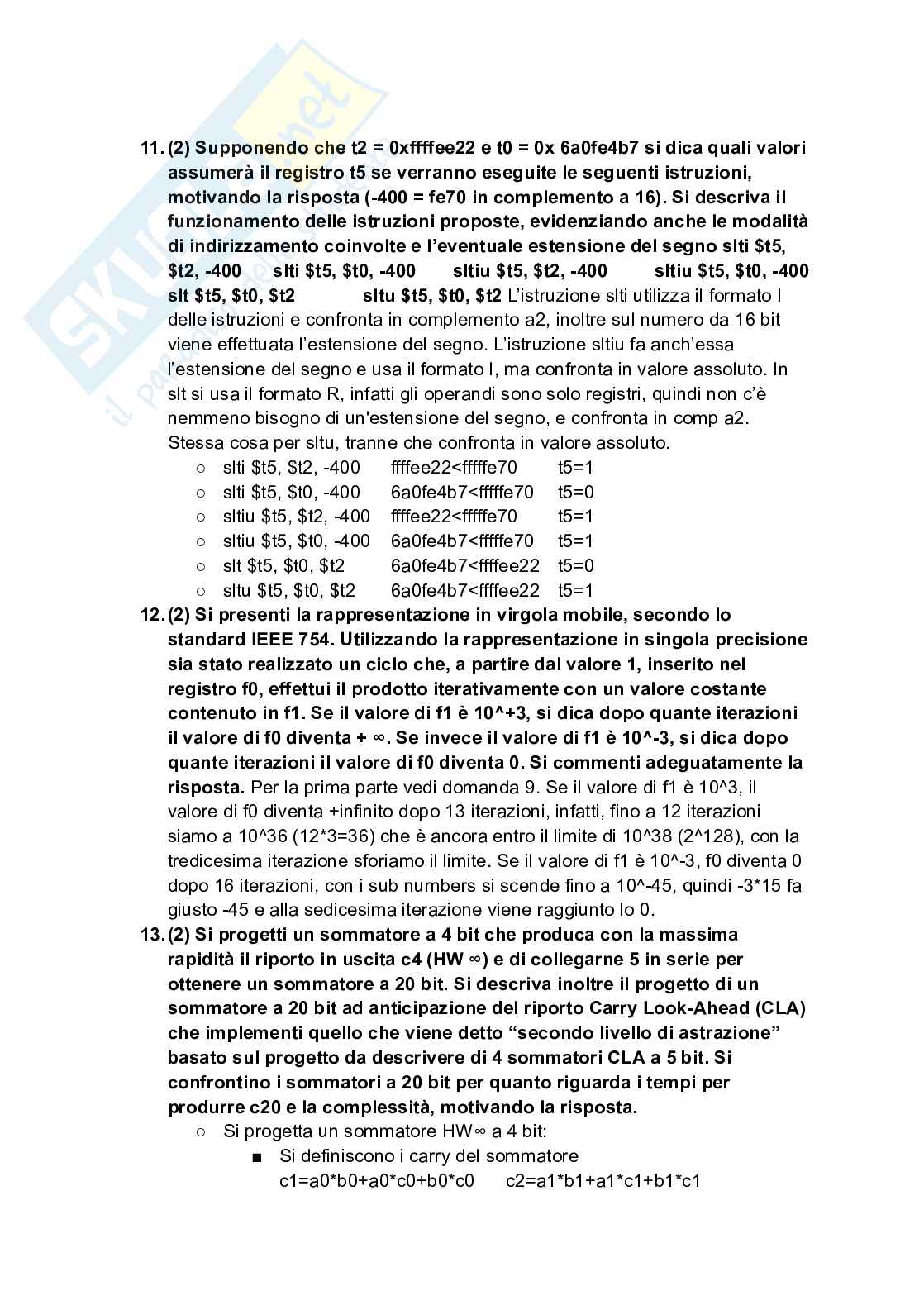 Appunti di Architettura dei calcolatori Pag. 21