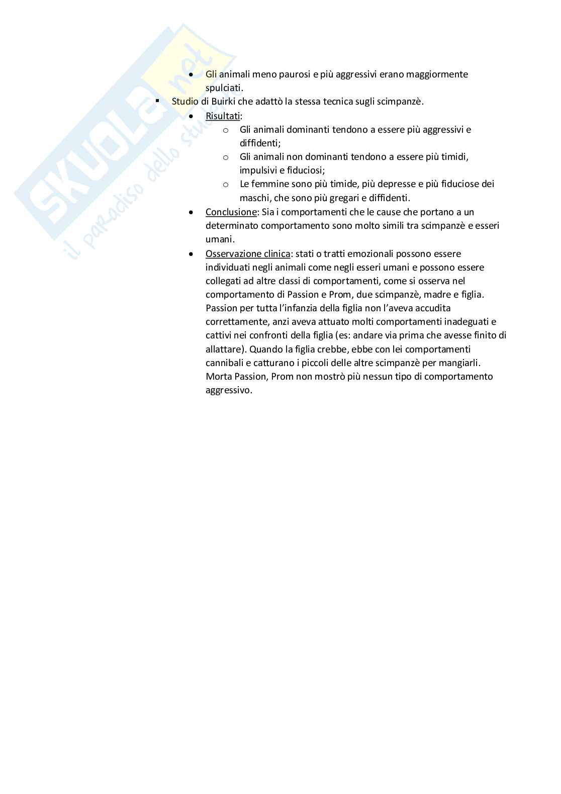 Riassunto esame Psicologia generale, Prof. Colle Livia, libro consigliato Psicologia e biologia delle emozioni, Robert Plutchik  Pag. 31