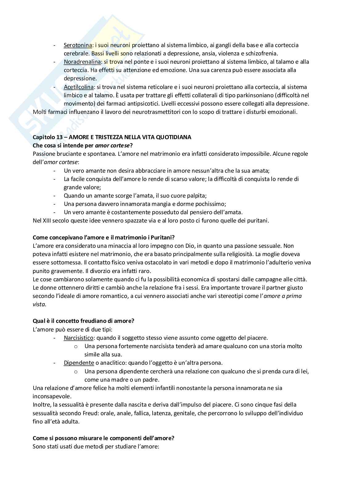 Riassunto esame Psicologia generale, Prof. Colle Livia, libro consigliato Psicologia e biologia delle emozioni, Robert Plutchik  Pag. 61