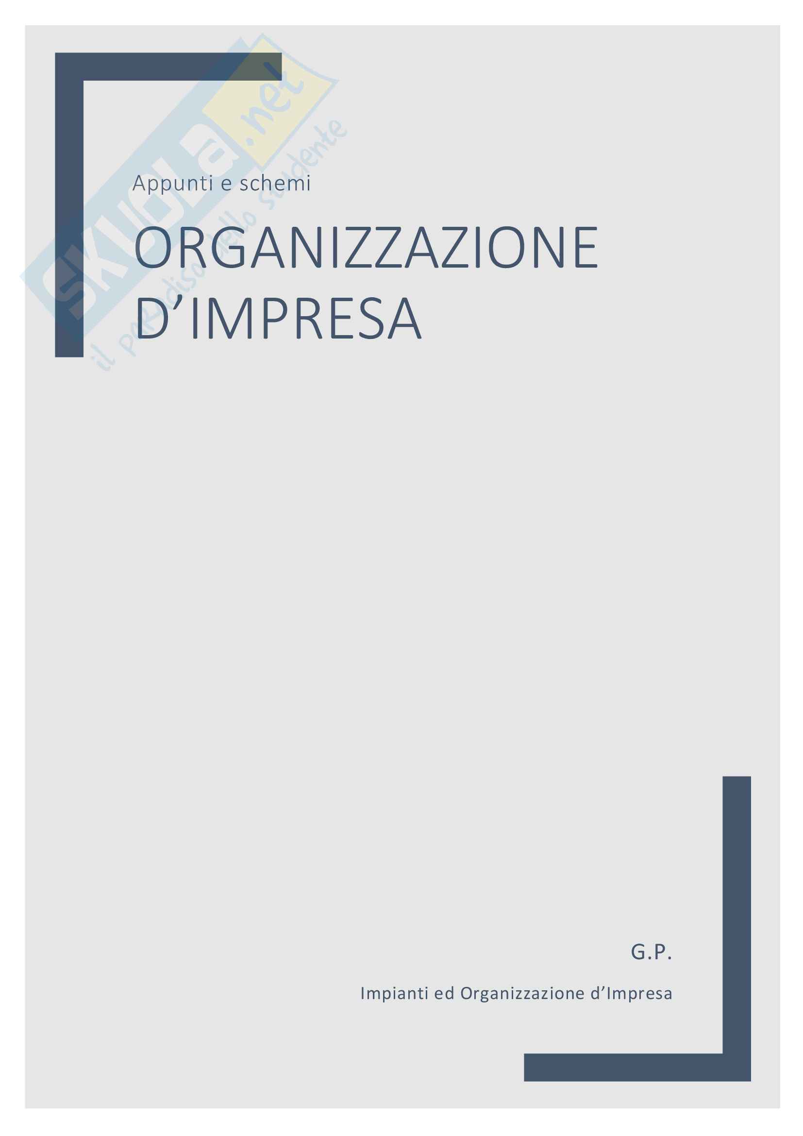 Organizzazione d'impresa PDF Pag. 1