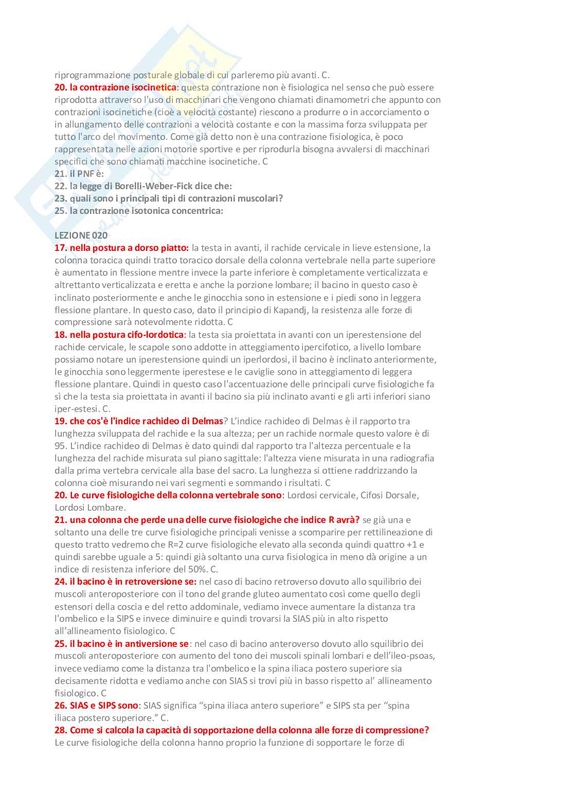 Paniere Attività motorie preventive e adattate - (2026) - Risposte aperte corrette  Pag. 16