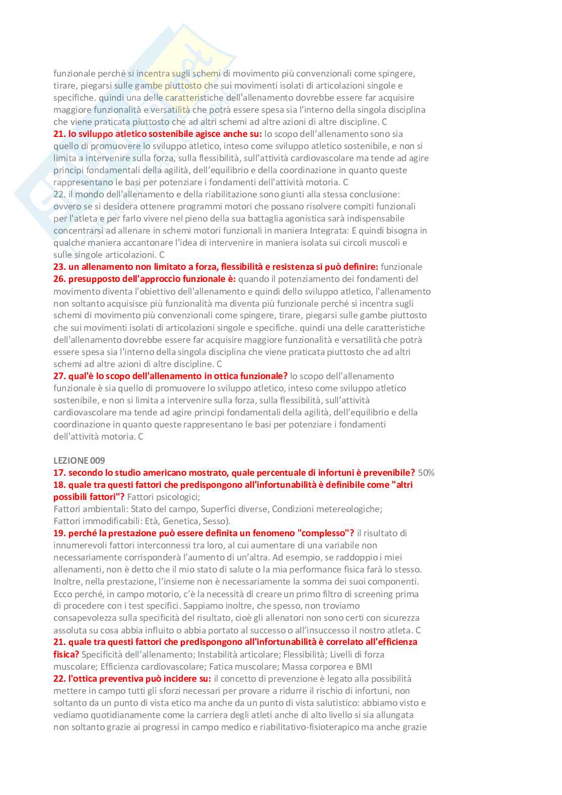 Paniere Attività motorie preventive e adattate - (2026) - Risposte aperte corrette  Pag. 6