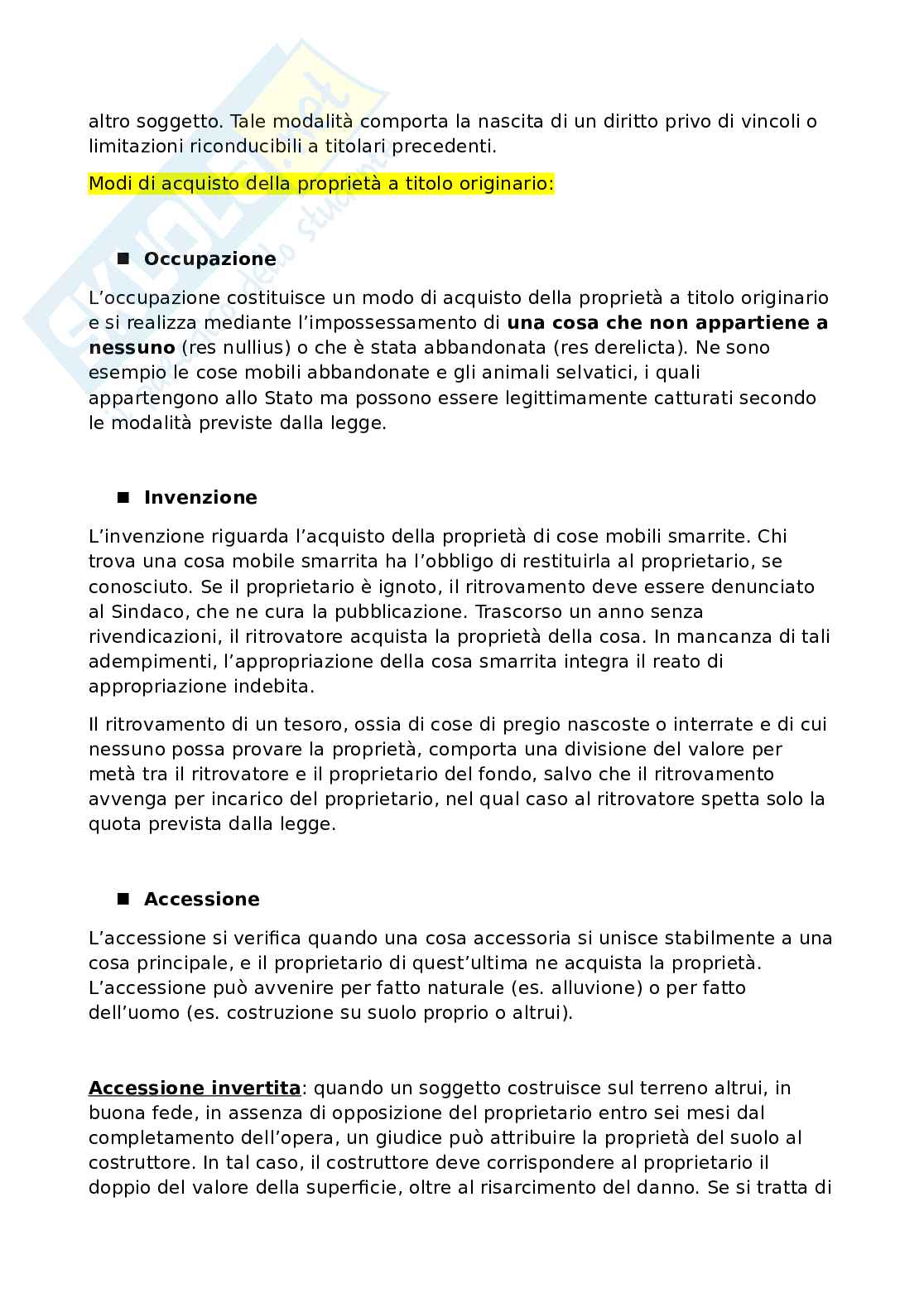 Appunti di Diritto privato basato su domande del docente Pag. 11