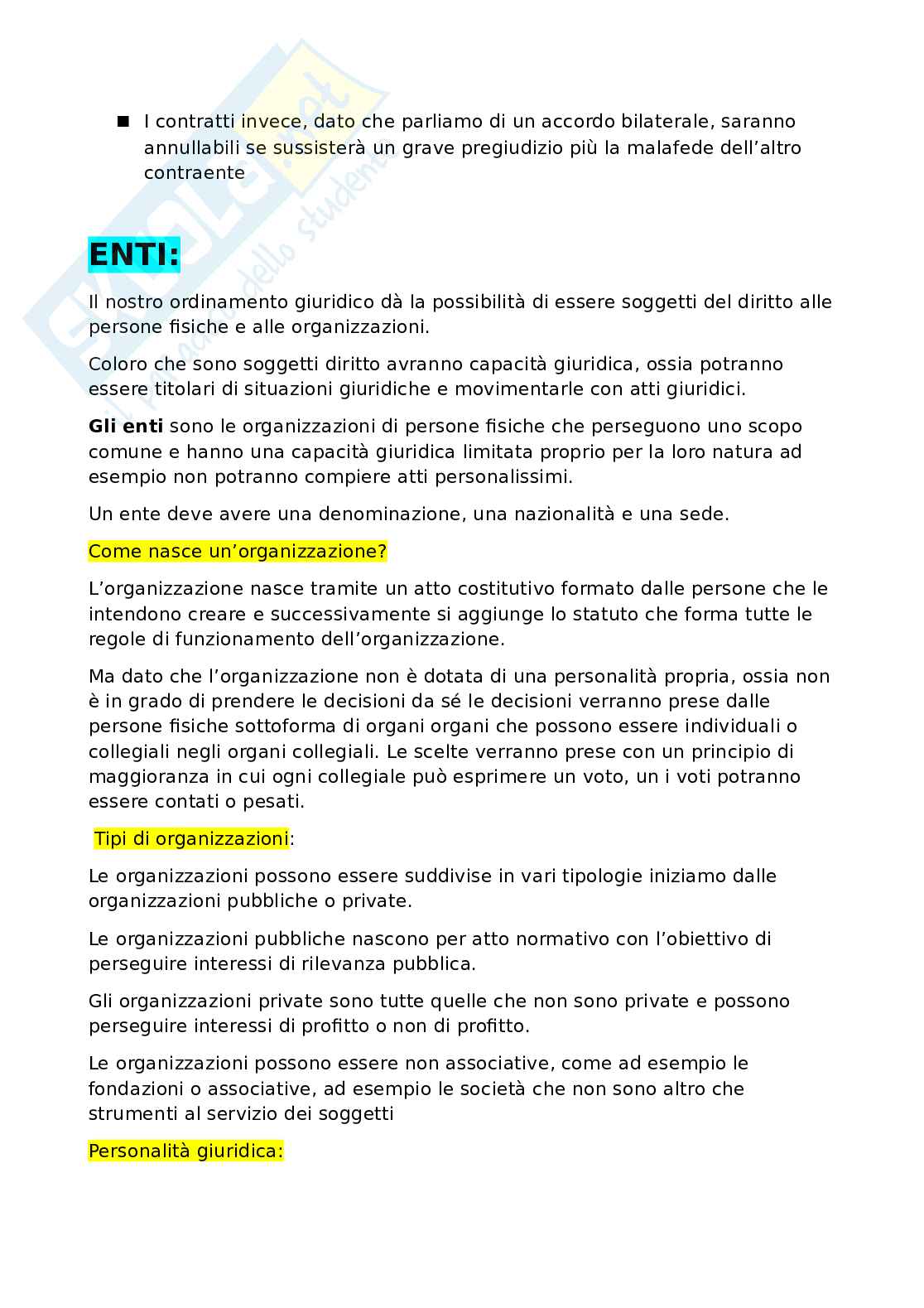 Appunti di Diritto privato basato su domande del docente Pag. 6