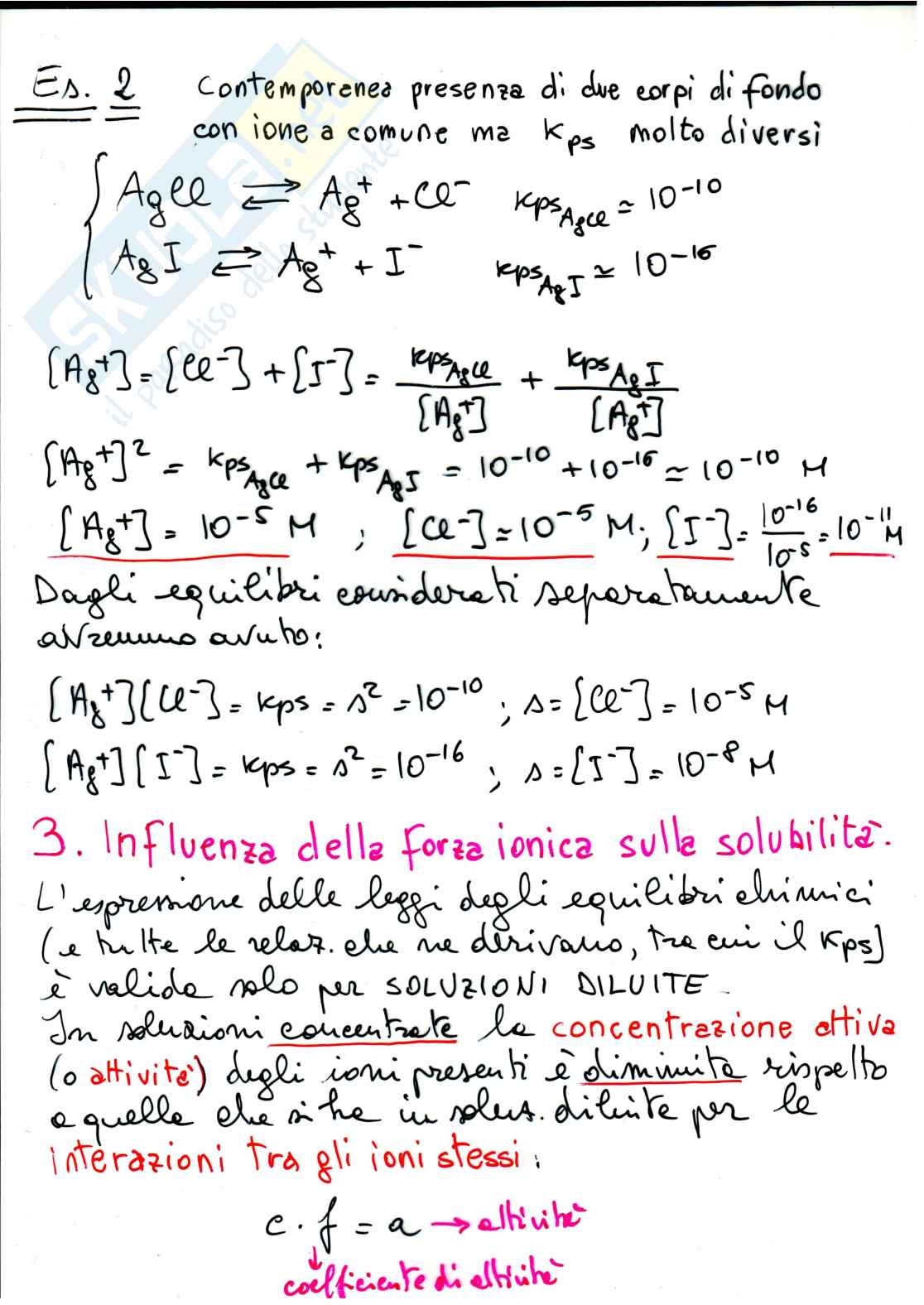 Equilibri di precipitazione  Pag. 6