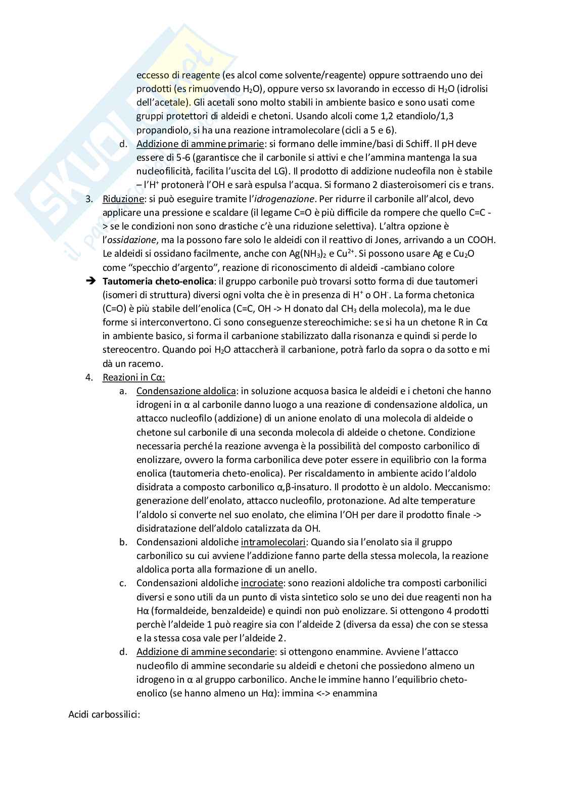 Chimica organica - Secondo parziale appunti Pag. 2