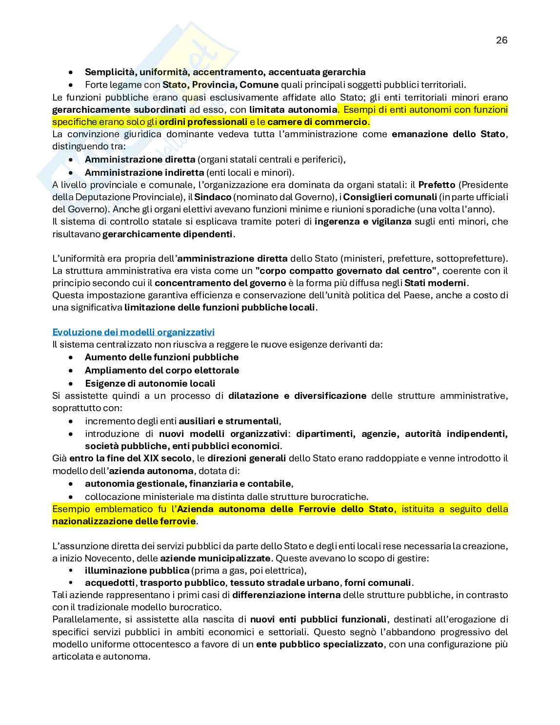 Diritto amministrativo 1 - primo parziale Pag. 26