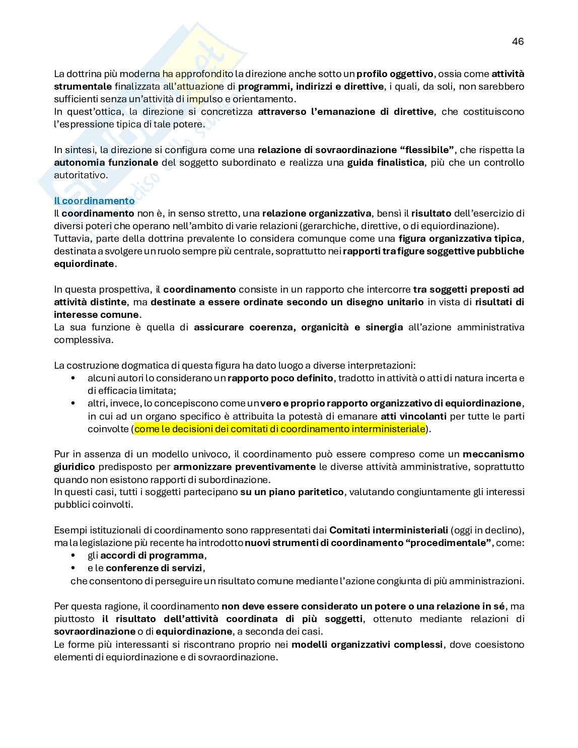 Diritto amministrativo 1 - primo parziale Pag. 46