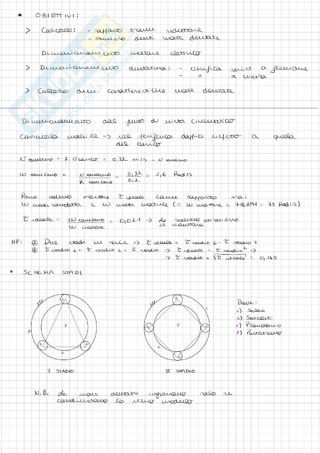 Dimensionamento riduttore epicicloidale - Laboratorio Meccanica applicata alle macchine  Pag. 2