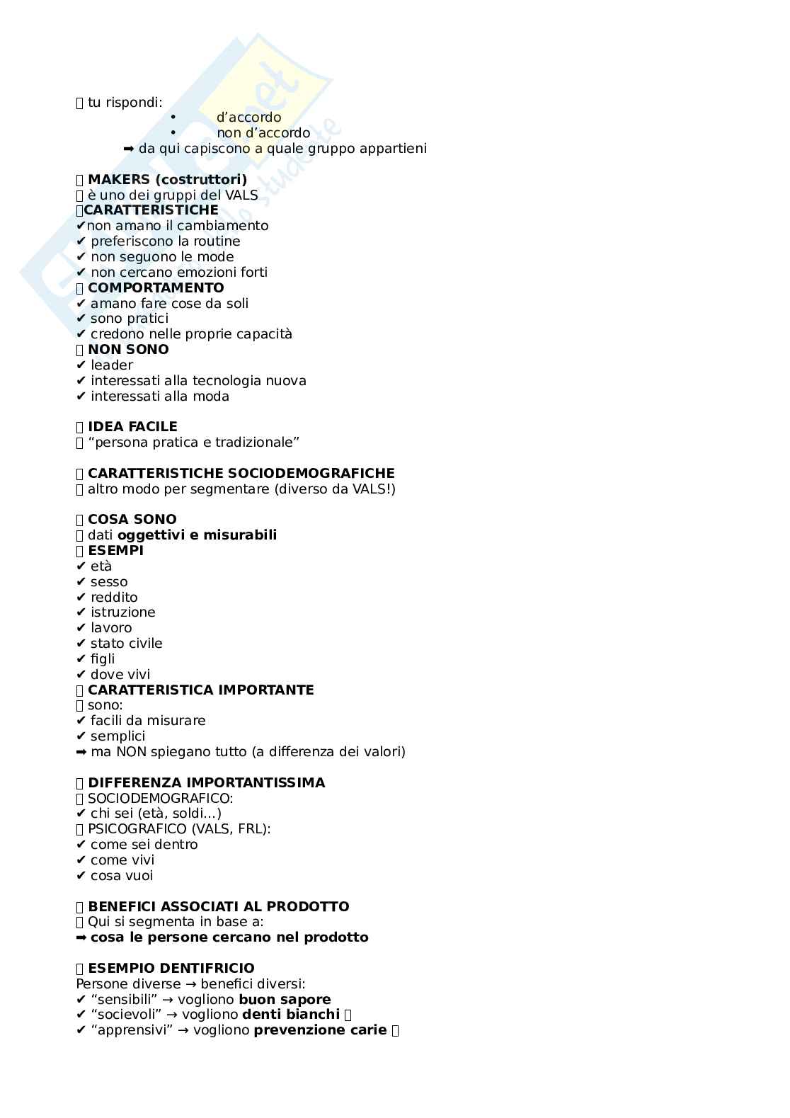 Appunti dettagliati esame di Marketing dei prodotti agroalimentari Pag. 76