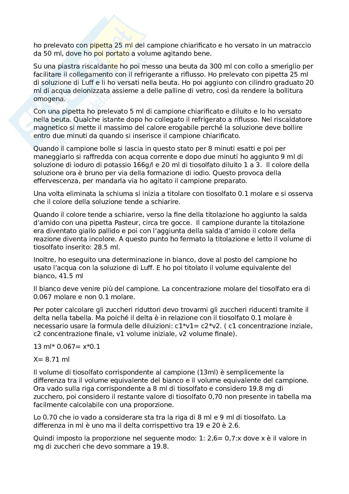 Esame e prove di laboratorio Analisi biochimiche Pag. 2