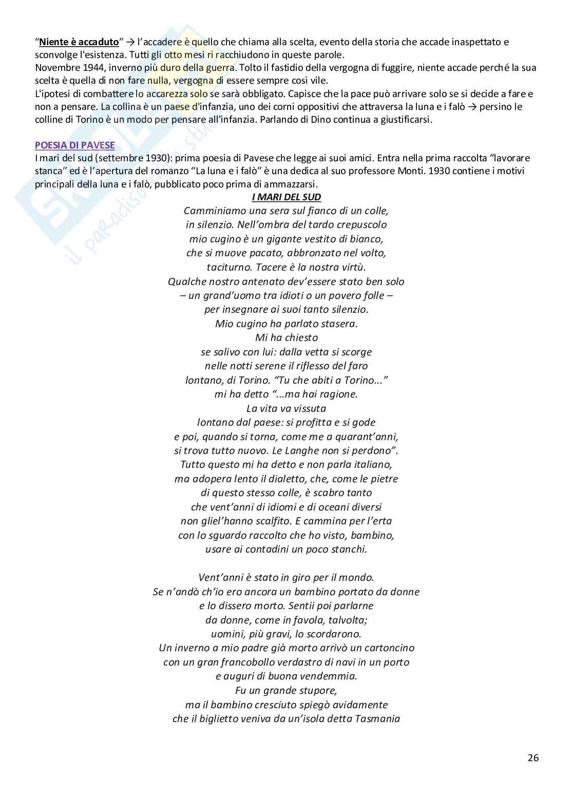 Appunti di Letteratura italiana contemporanea  Pag. 26