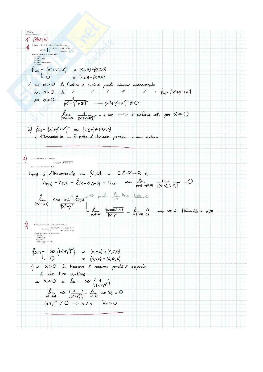Esercizi Analisi matematica 2 Pag. 1