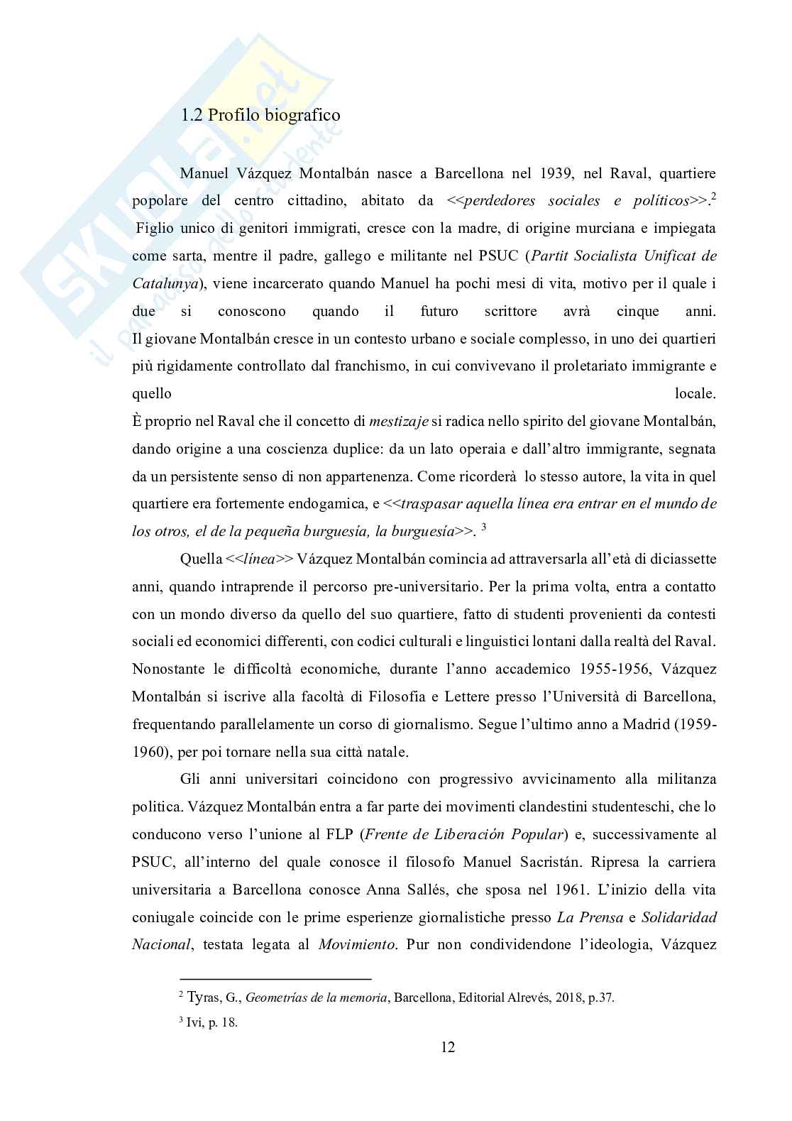 Tra autobiografia e impegno politico:  il caso di “Los papeles de Admunsen” nella genesi della narrativa di  Manuel Vázquez Montalbán Pag. 11
