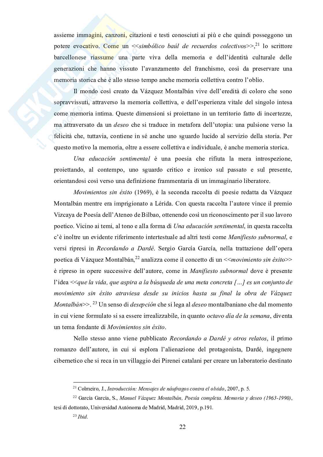 Tra autobiografia e impegno politico:  il caso di “Los papeles de Admunsen” nella genesi della narrativa di  Manuel Vázquez Montalbán Pag. 21