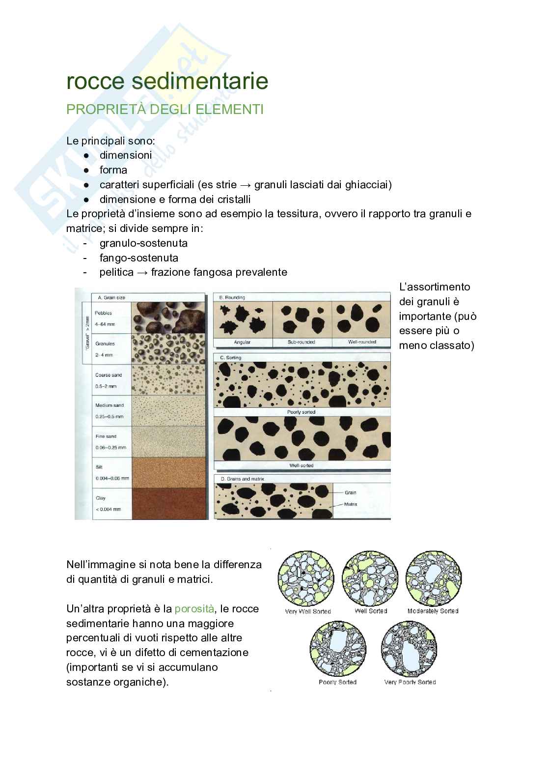 Rocce sedimentarie Pag. 1