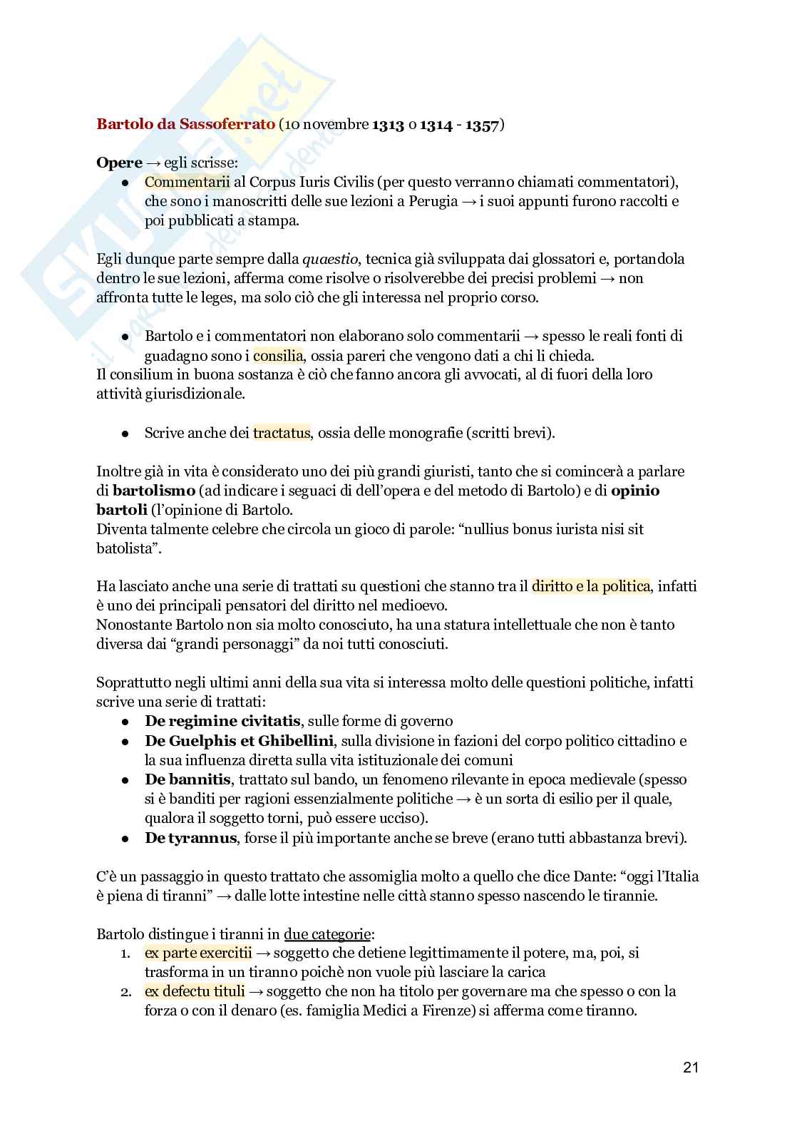 Riassunto esame Storia del diritto 1, Prof. Lacchè Luigi, libro consigliato Tempi del diritto. Età medievale, moderna, contemporanea, AA. VV. Giappichelli Pag. 21