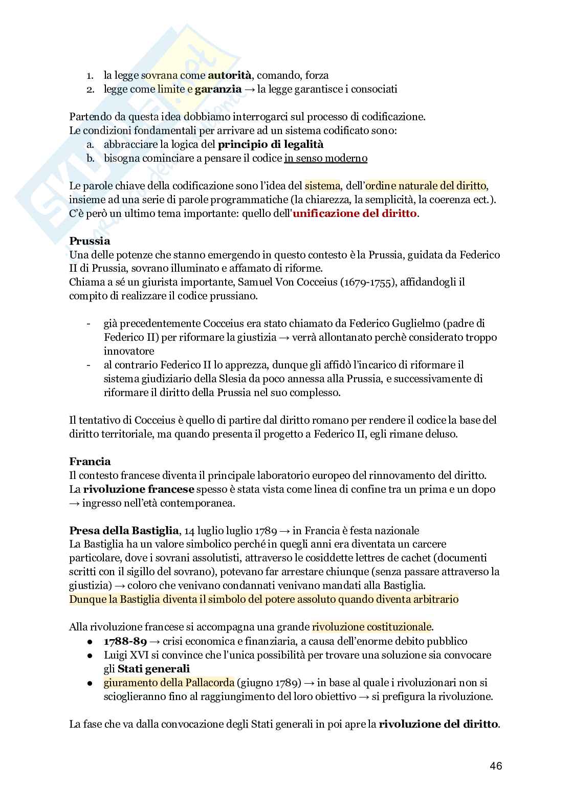 Riassunto esame Storia del diritto 1, Prof. Lacchè Luigi, libro consigliato Tempi del diritto. Età medievale, moderna, contemporanea, AA. VV. Giappichelli Pag. 46