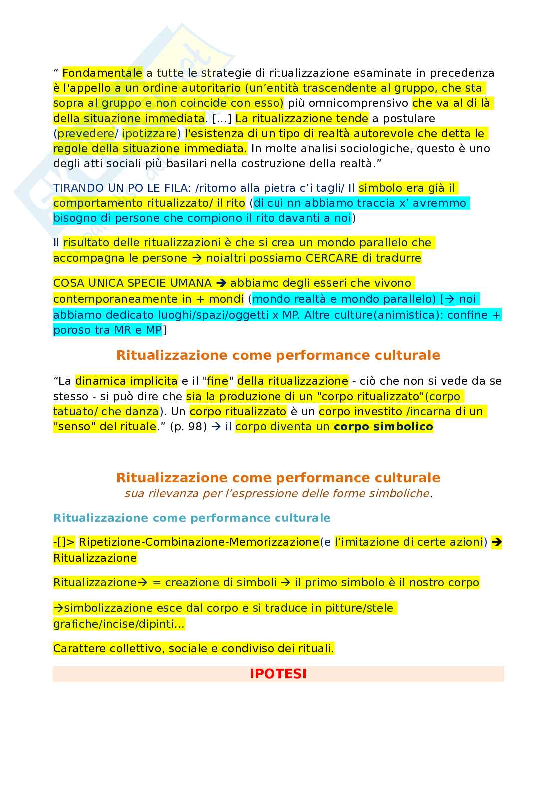 Riassunto esame Arti e neuroscienze cognitive, Prof. Gallese Vittorio, libro consigliato Lo shermo empatico, Guerra, Gallese Pag. 6