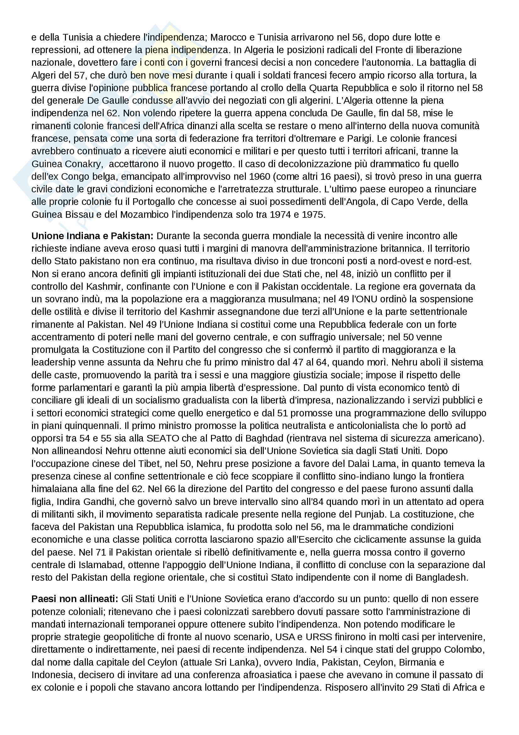 Riassunto esame Storia Contemporanea, prof. Ziglioli, libro consigliato Storia contemporanea dal XIX al XXI secolo, Cammarano, Guazzaloca, Piretti Pag. 46