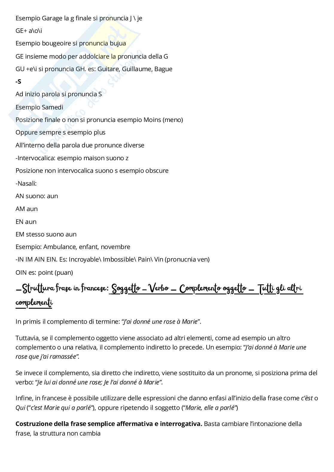 Appunti Lingua francese Pag. 2