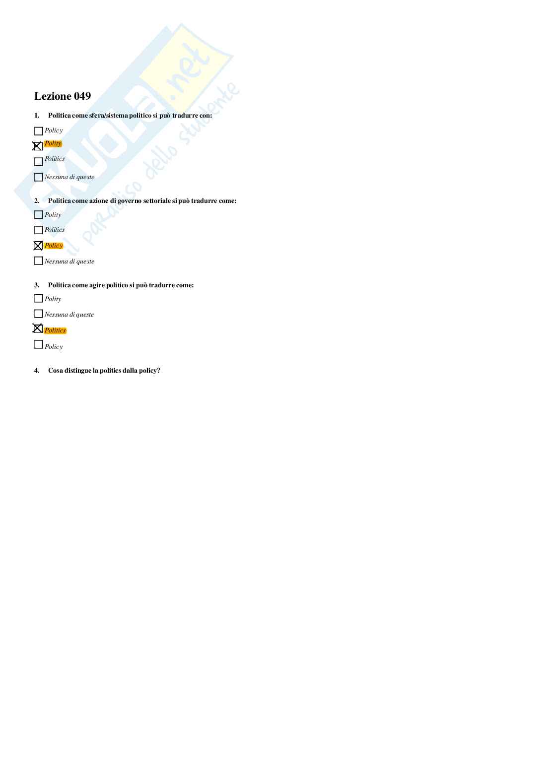 Paniere sociologia generale - risposte multiple Pag. 51