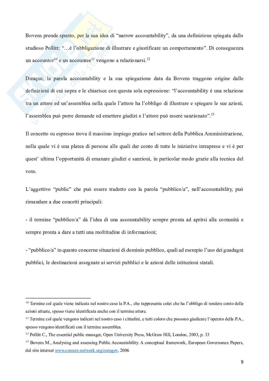 Accountability: teoria e prassi. L'uso del bilancio sociale come strumento di rendicontazione negli enti locali. Il caso del comune di Palermo Pag. 11