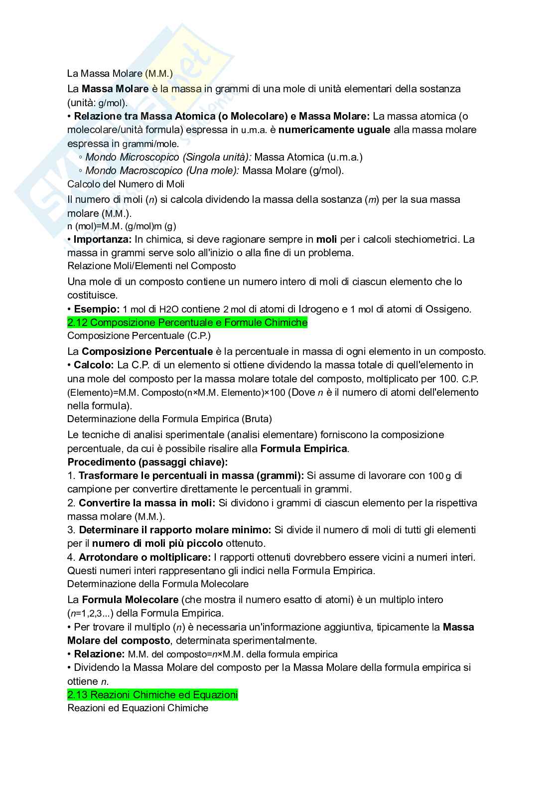 Chimica generale e inorganica Pag. 11