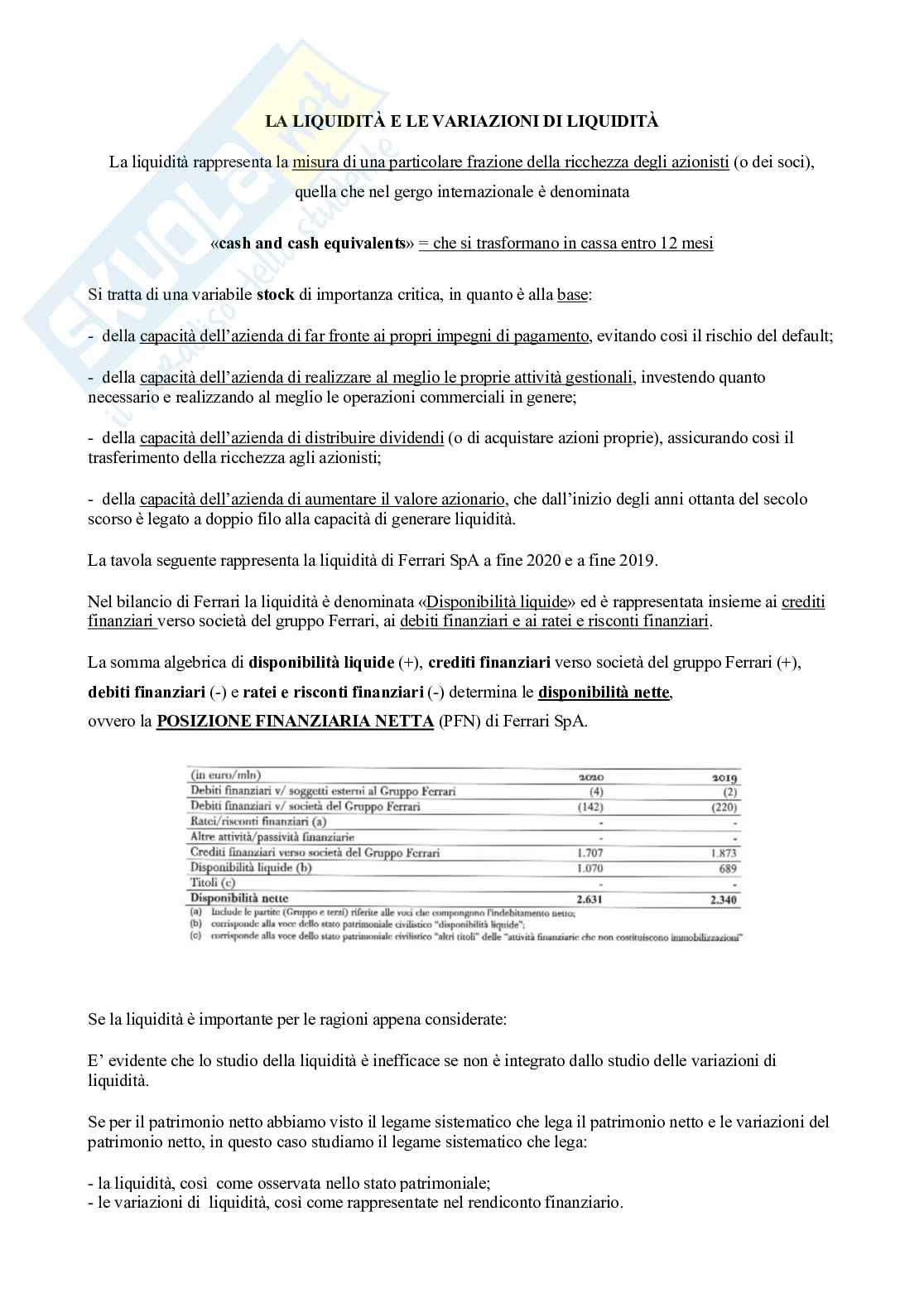 L'assetto economico finanziario e i criteri di gestione Pag. 6