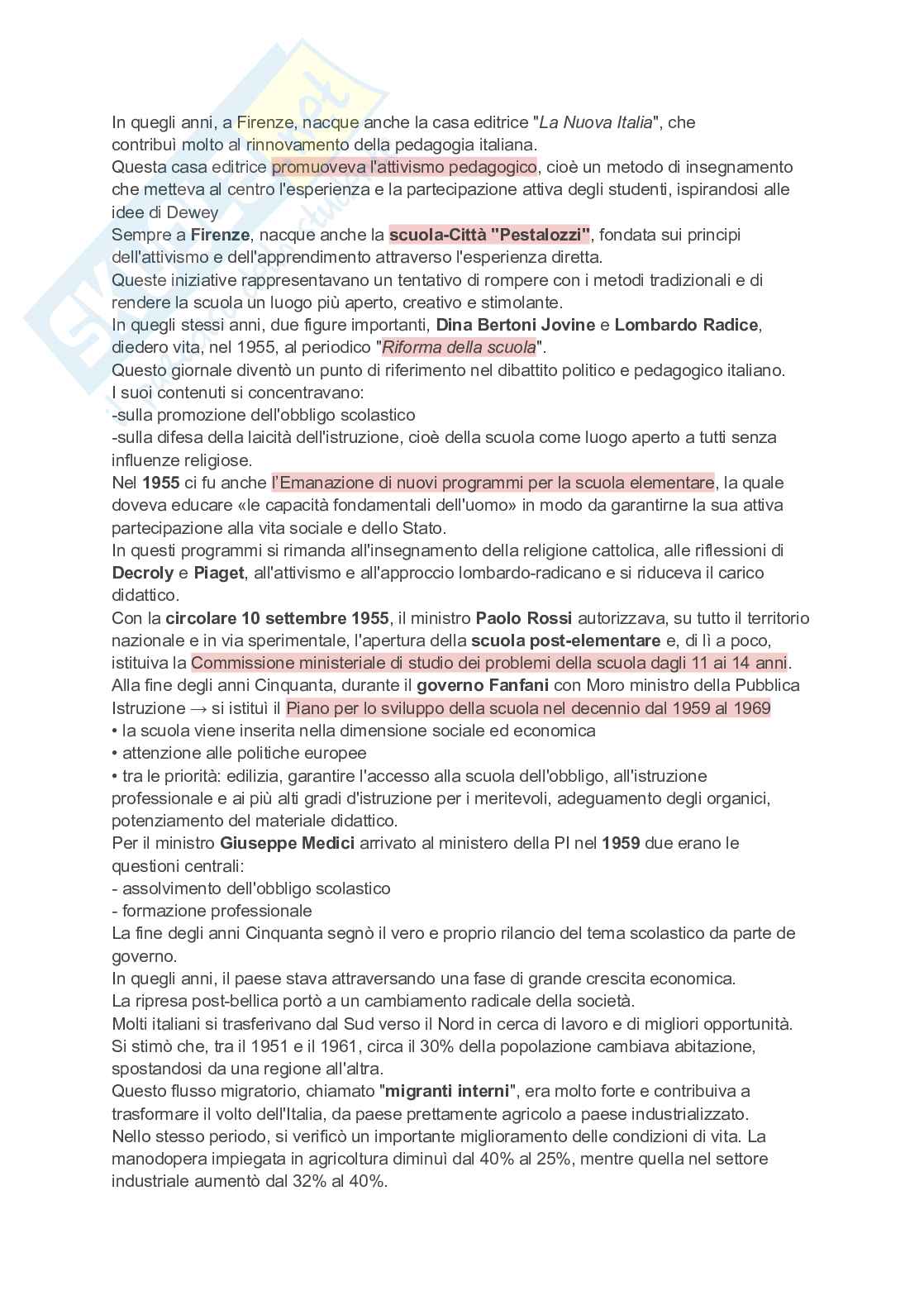 Storia dell’educazione Pag. 46