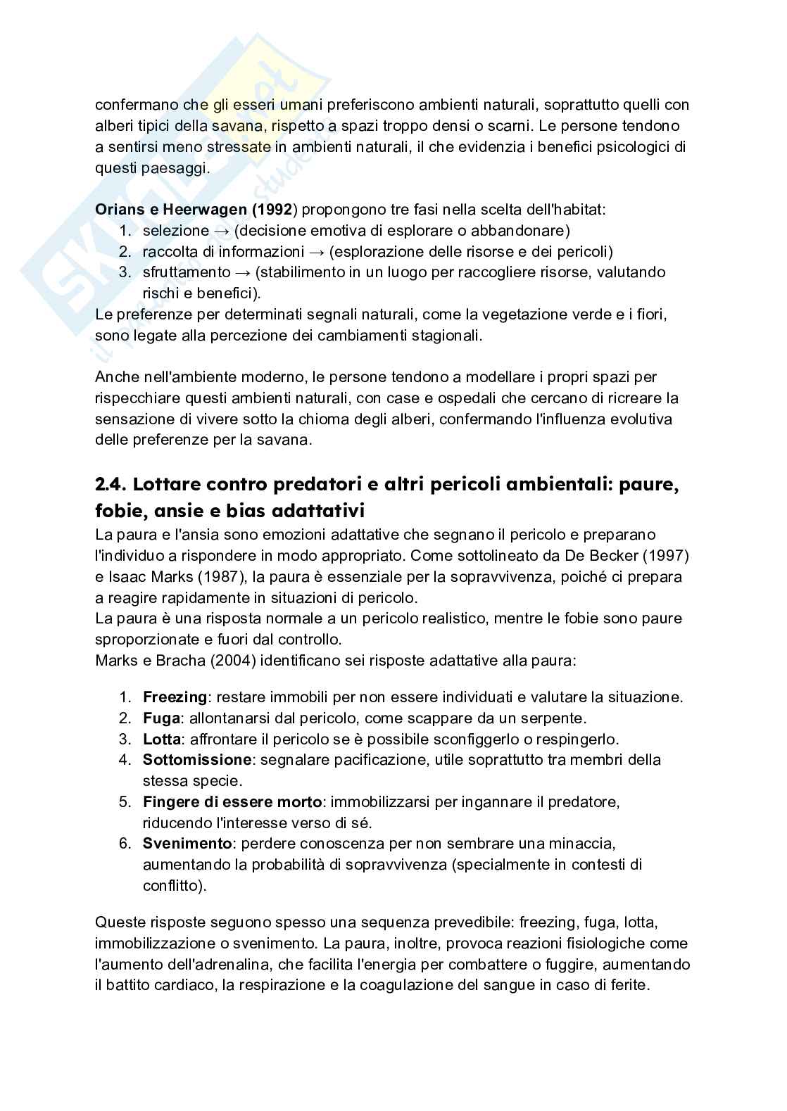 Riassunto esame Fondamenti di psicologia generale, Prof. Federici Stefano, libro consigliato Psicologia evoluzionistica - Sesta edizione , Buss Pag. 36