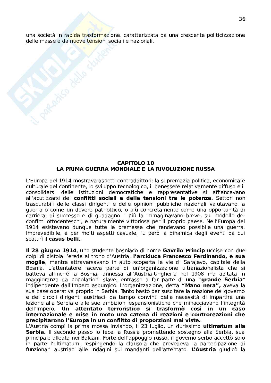 Riassunto esame Storia contemporanea, Prof. Bonatesta Antonio, libro consigliato Il mondo contemporaneo , Sabbatucci, Vidotto Pag. 36
