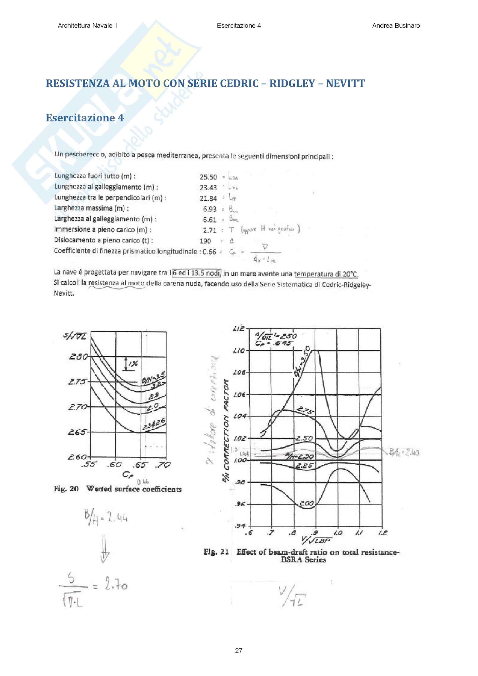 Architettura Navale II - esercitazioni Pag. 31