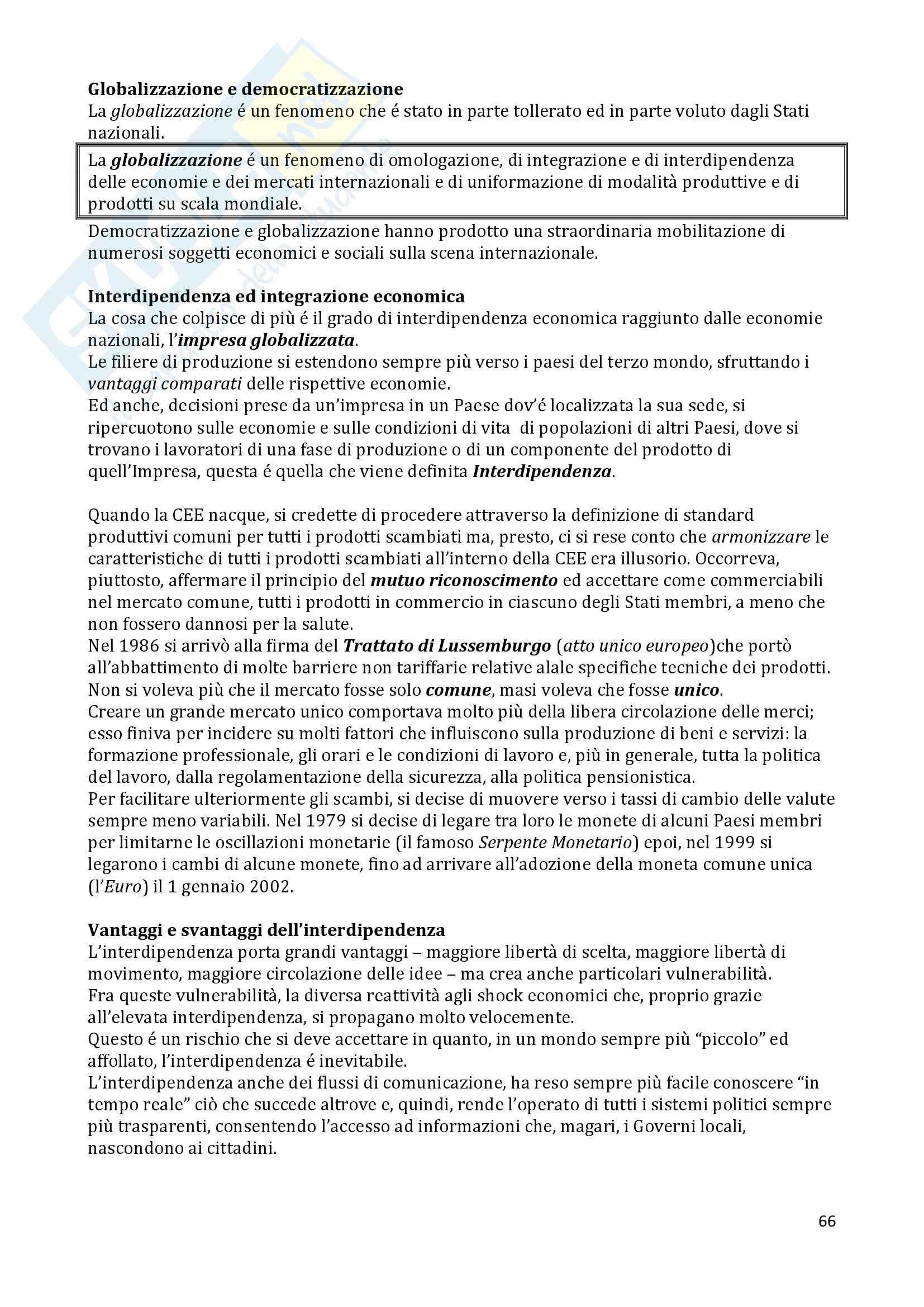 Appunti Scienza della politica Pag. 66