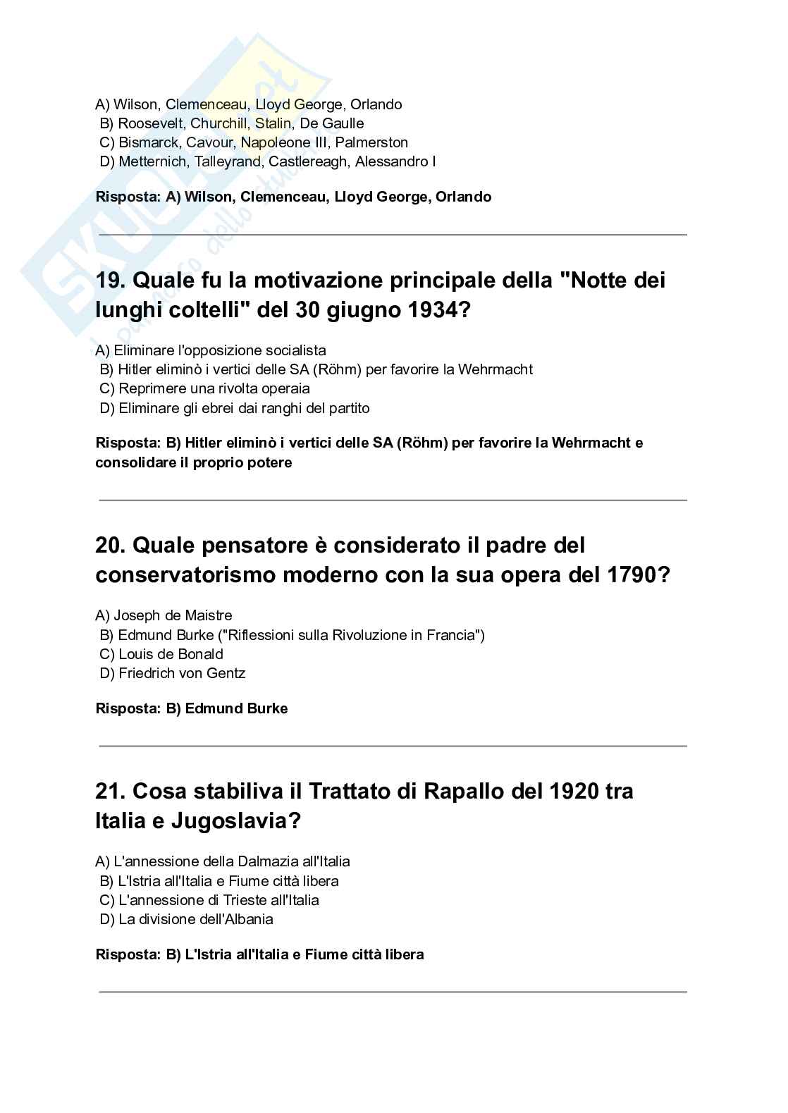 Domande di allenamento all'esame di Storia contemporanea Pag. 6
