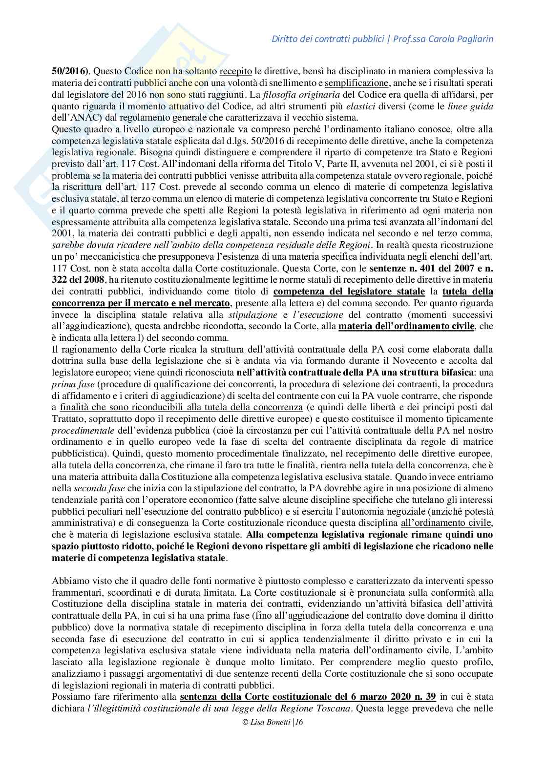 Diritto dei contratti pubblici - Appunti Pag. 16