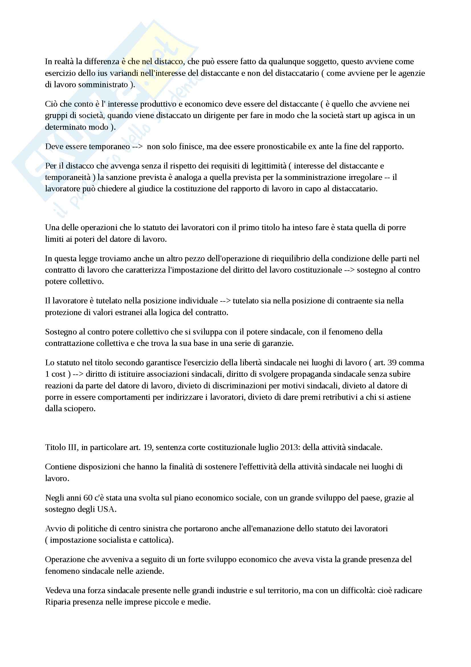 Diritto del lavoro - Appunti Pag. 76