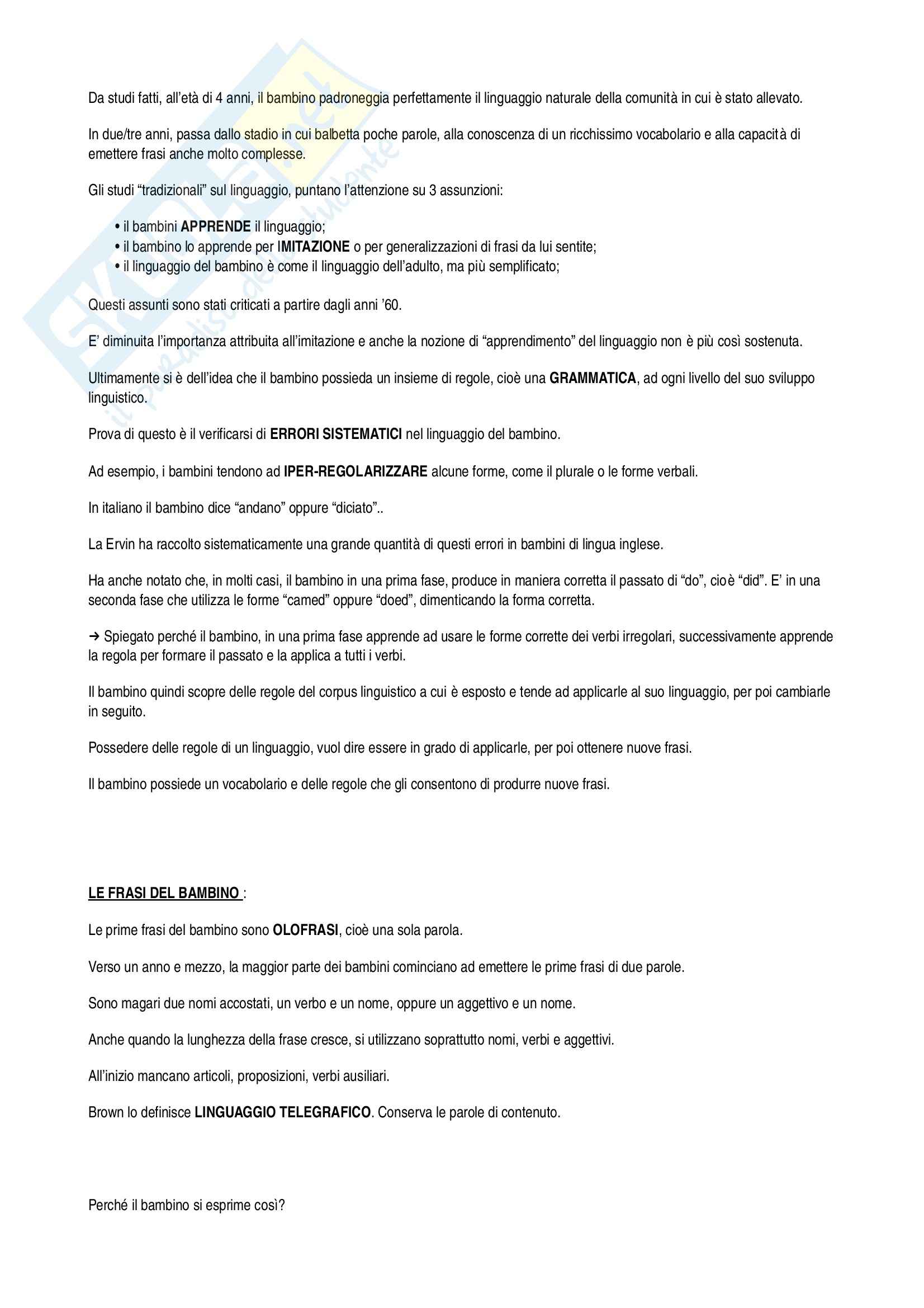 Riassunto esame Psicolinguistica, prof. Mulatti, libro consigliato La Psicolinguistica, Flores d'Arcais Pag. 16