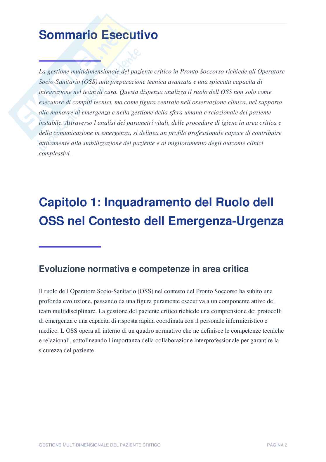 Gestione multidimensionale del paziente critico Pag. 2